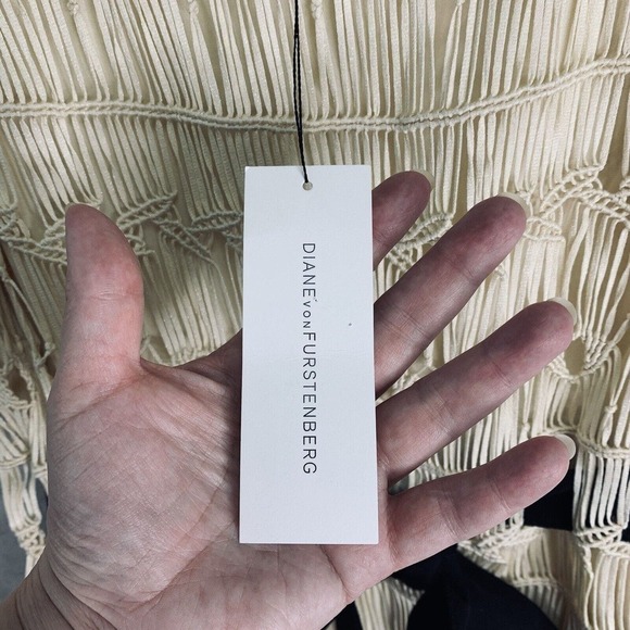 Diane Von Furstenberg Solar Macrame Belted Mini Dress Womens Size M NWT $595 - Picture 10 of 15